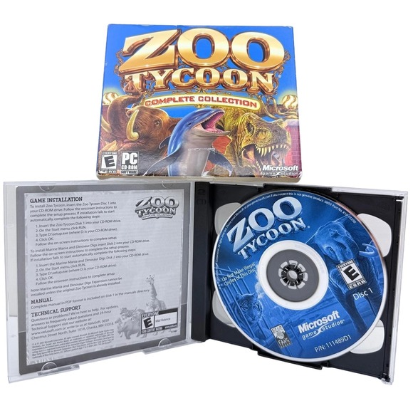 Microsoft Other - Zoo Tycoon Complete Collection PC CD-ROM Microsoft Game Studios 2003 Disc 1 Only